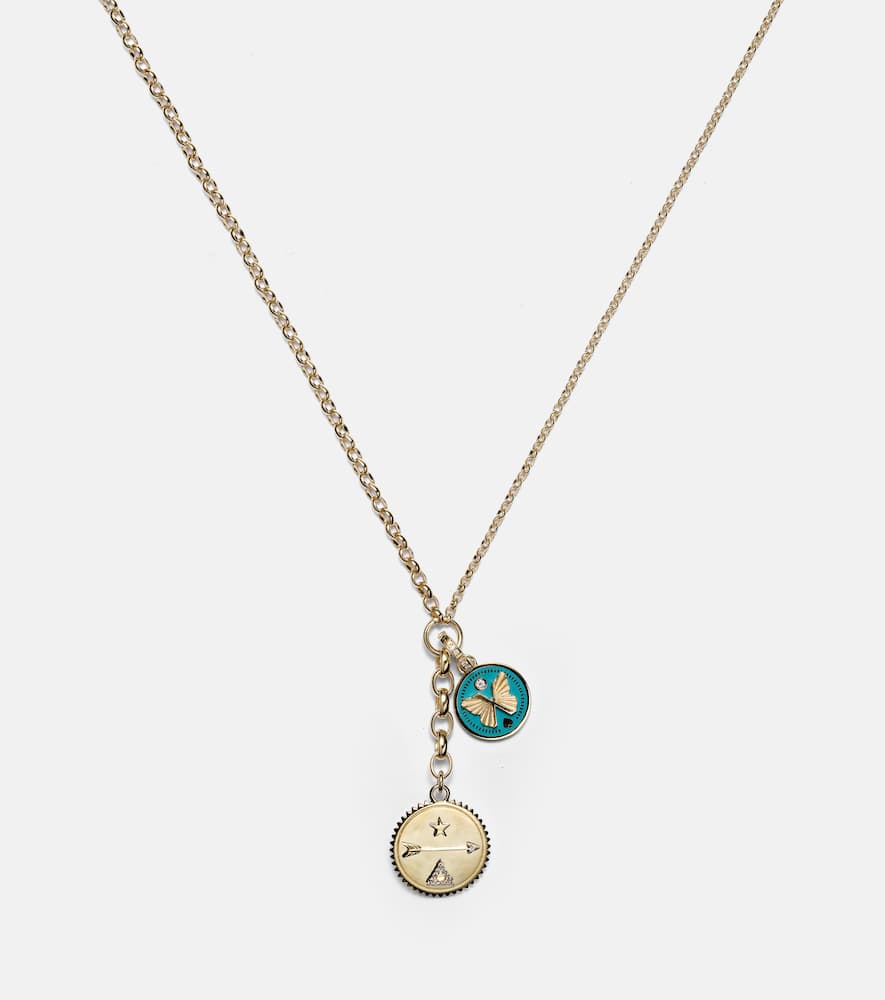 Foundrae Dream & Reverie 18kt Gold Charm Necklace With Diamonds In Gold
