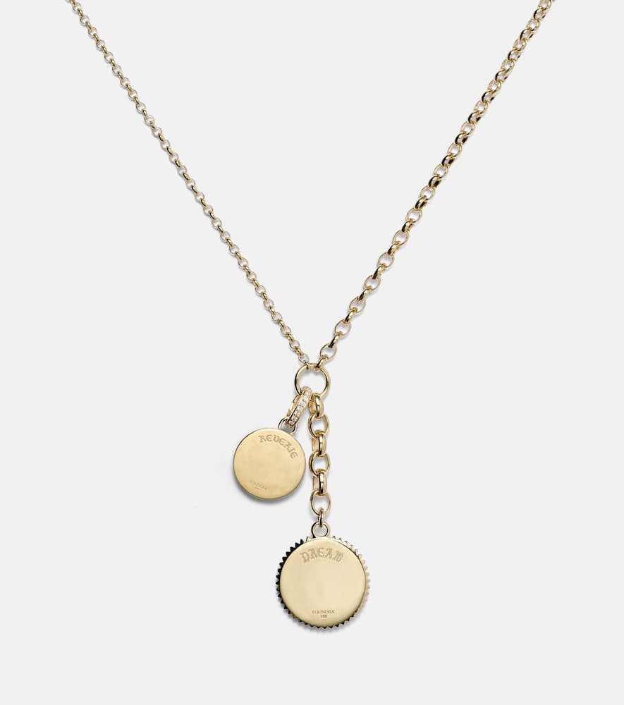 Foundrae Dream & Reverie 18kt Gold Charm Necklace With Diamonds In Gold