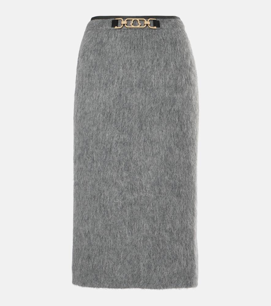 Moncler Wool and mohair-blend pencil skirt