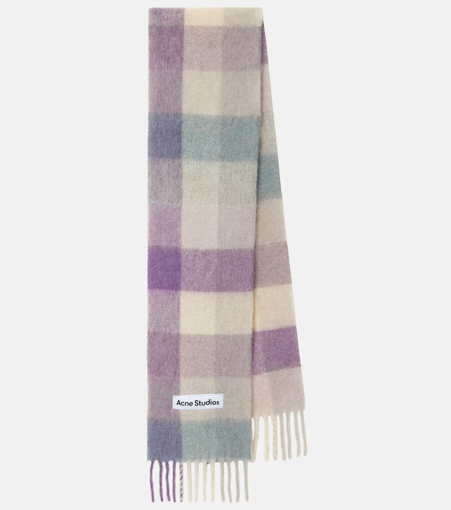 Acne Studios Vally checked wool-blend scarf