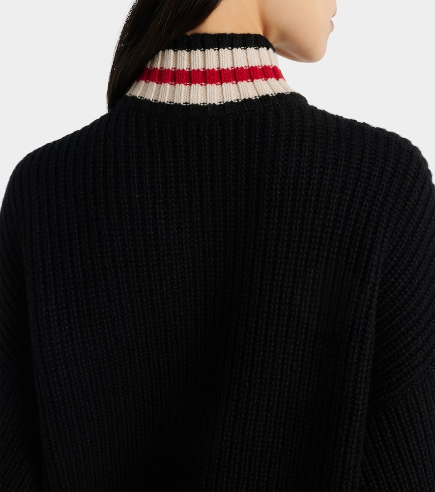 Brunello Cucinelli Cashmere Feather Yarn English Rib Turtleneck Sweater With Shiny Half Zip In Black