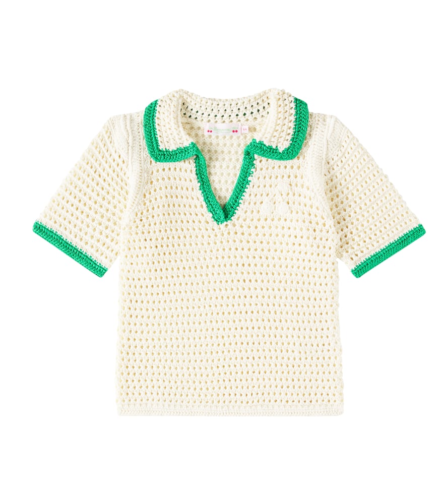 Bonpoint Elanita Sweater In Ivory/green In Green
