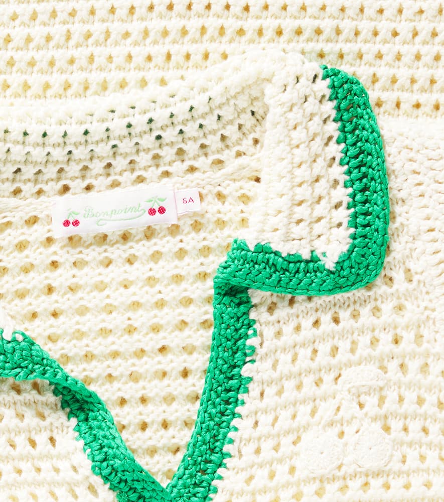 Bonpoint Elanita Sweater In Ivory/green In Green