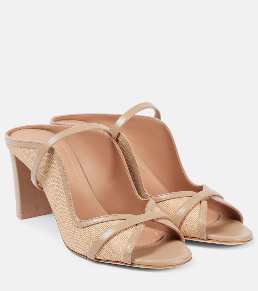 Norah 70 leather-trimmed sandals