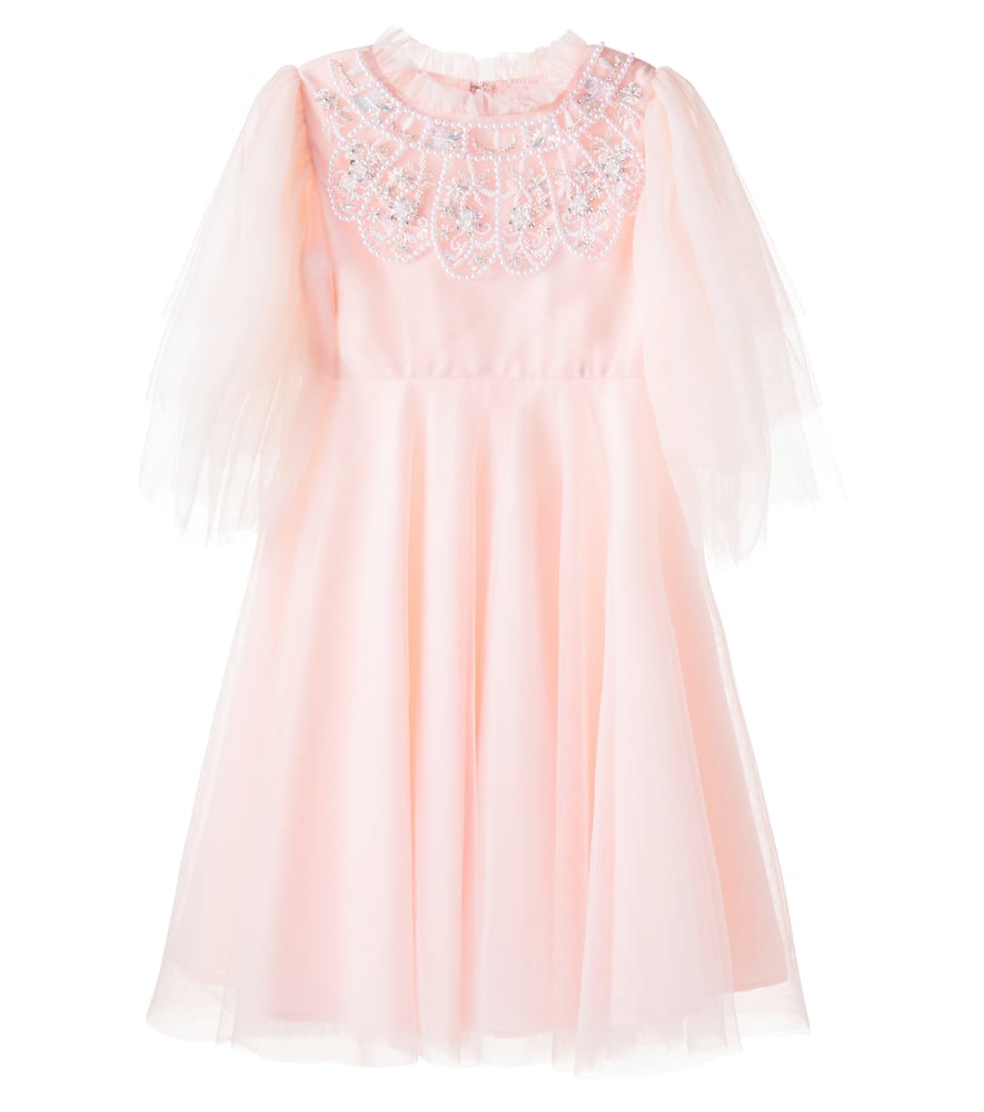 Tutu Du Monde Tulip Twirl Beaded Tulle Dress In Pink