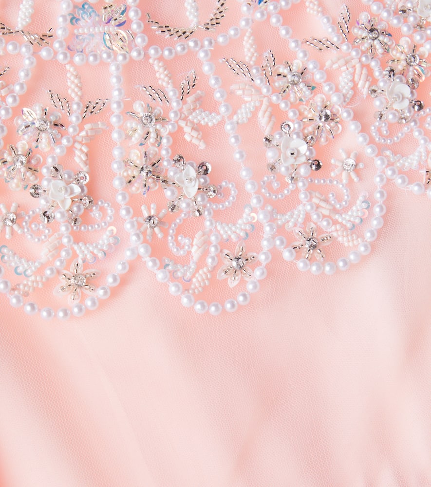 Tutu Du Monde Tulip Twirl Beaded Tulle Dress In Pink