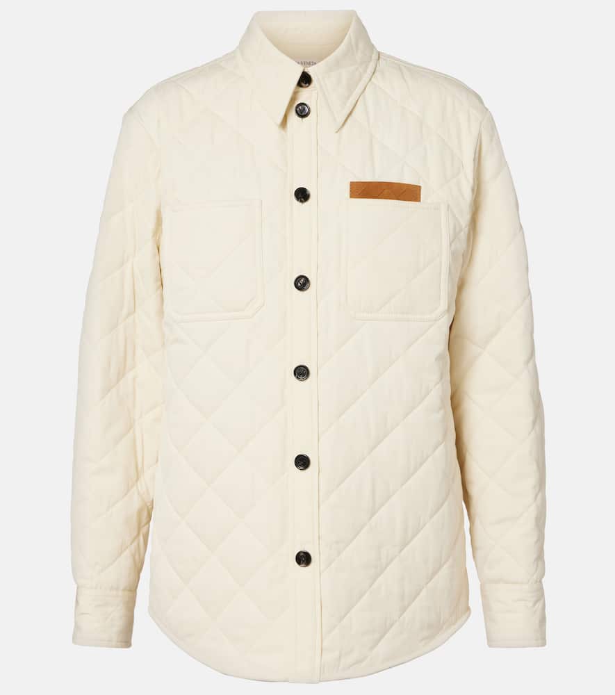 Quilted cotton-blend overshirt