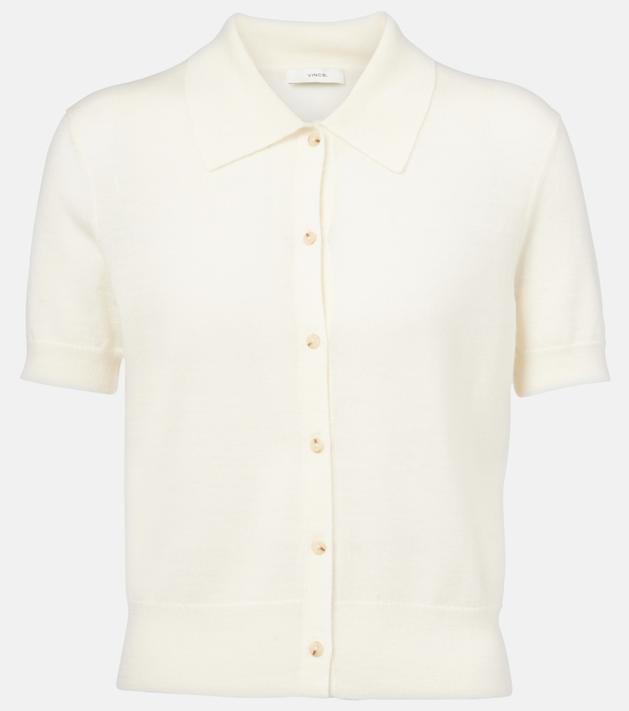 Vince Women's White Wool-Blend Top UK Size 16 - Mytheresa