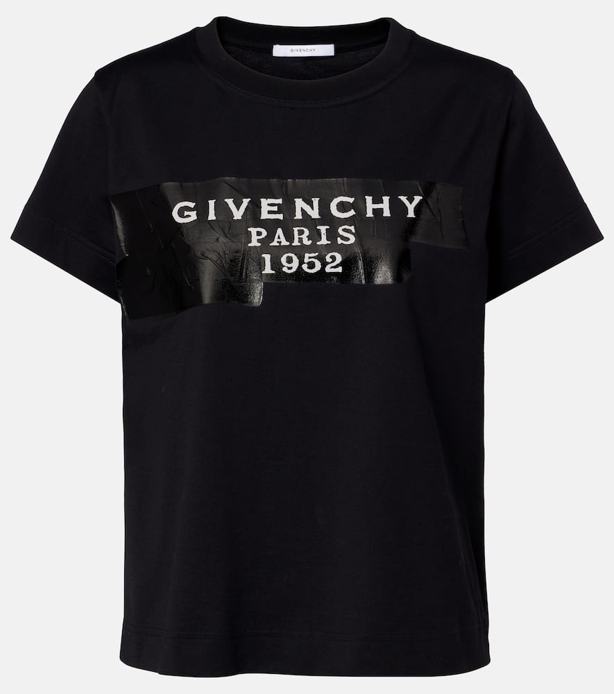 Givenchy Crew-neck Short Sleeve Graphic Cotton T-shirt In Black