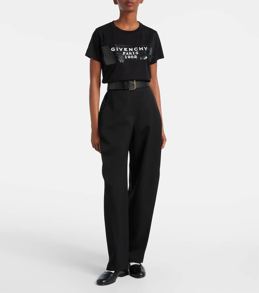 Givenchy Crew-neck Short Sleeve Graphic Cotton T-shirt In Black