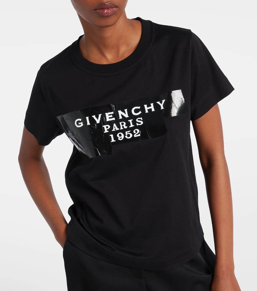 Givenchy Crew-neck Short Sleeve Graphic Cotton T-shirt In Black
