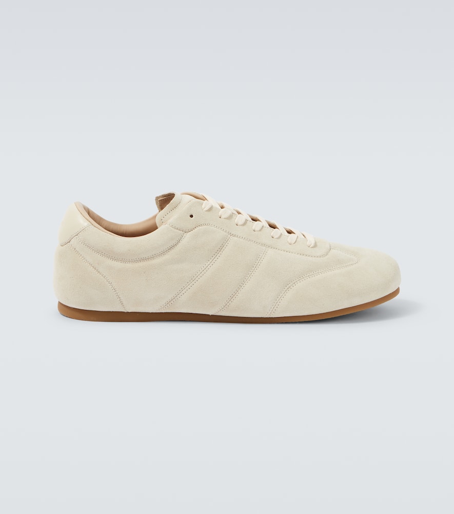 Lemaire Soft Runner Sneakers In Ivory Suede In Neutral