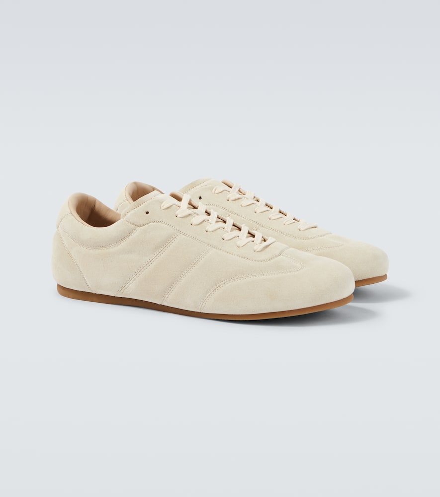 Lemaire Soft Runner Sneakers In Ivory Suede In Neutral
