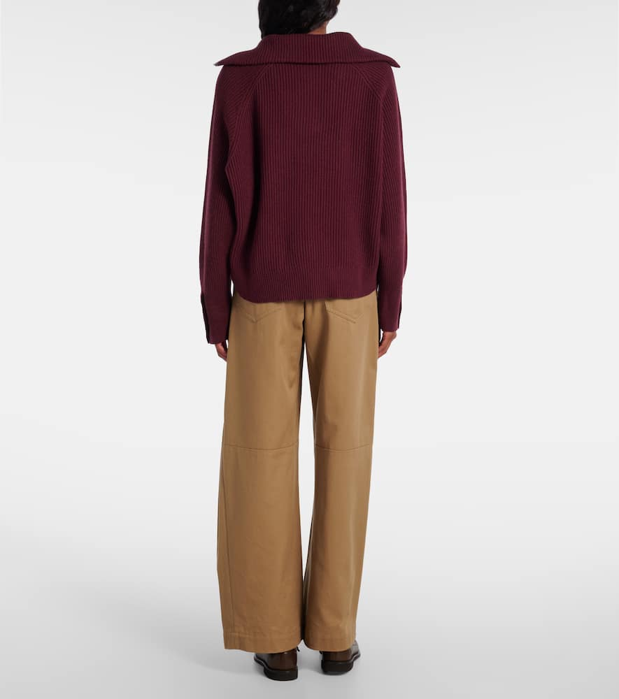 Brunello Cucinelli Wool, Cashmere, And Silk Sweater In Burgundy