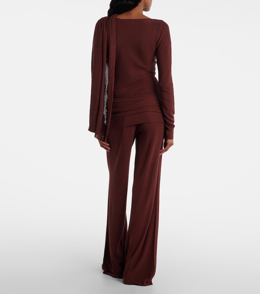  Aya Muse Aya Muse Silk-blend Wide-leg Pants 