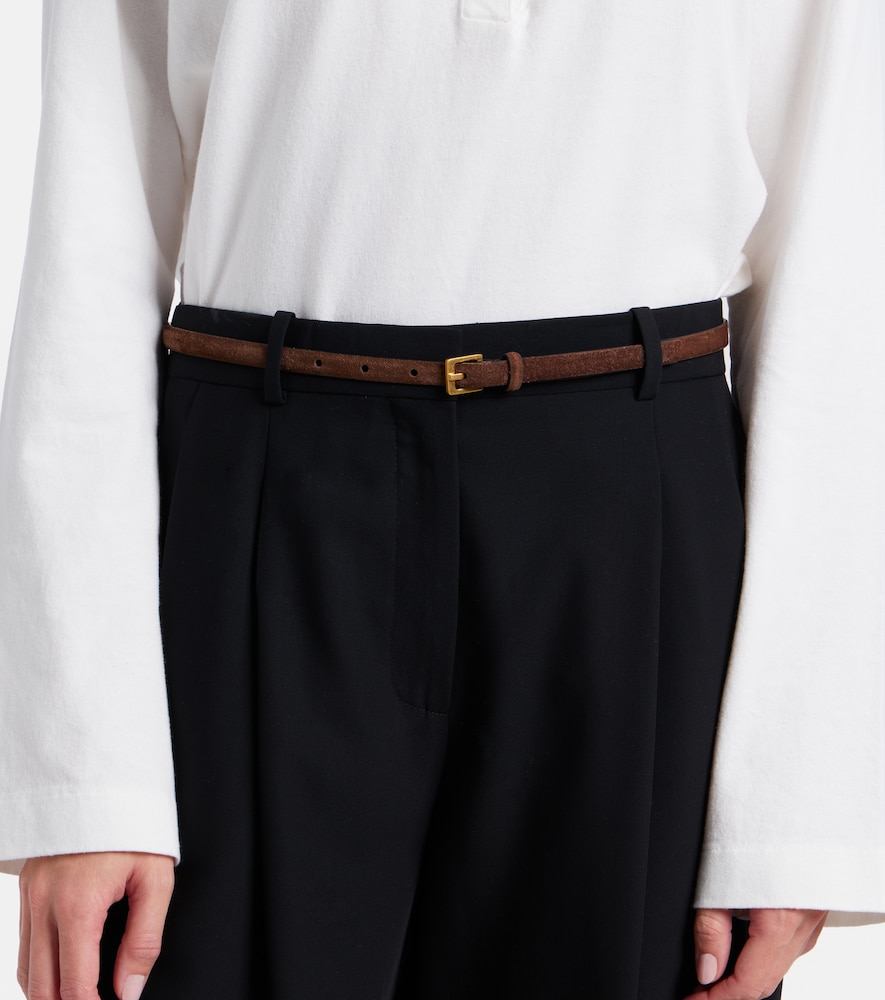 The Row City suede belt