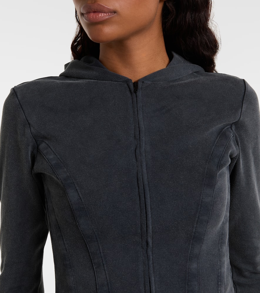 Balenciaga Cotton Jersey Hoodie In Gray