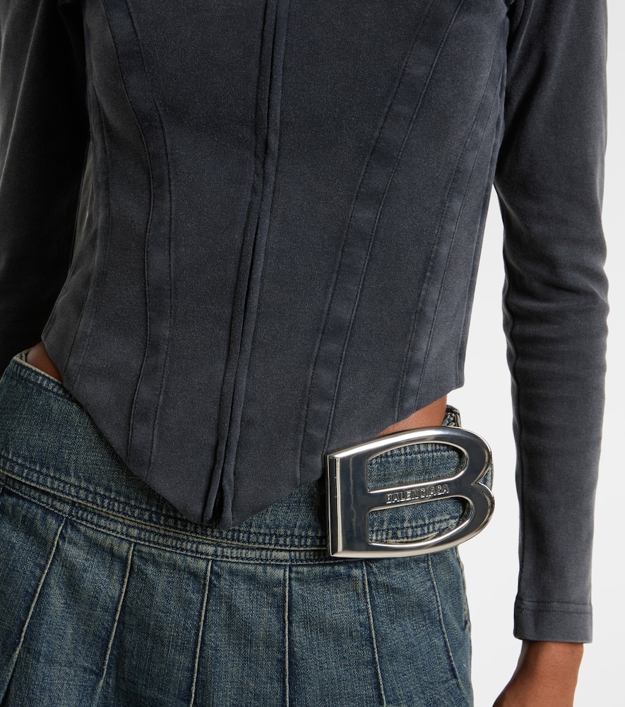 Balenciaga Cotton Jersey Hoodie In Gray