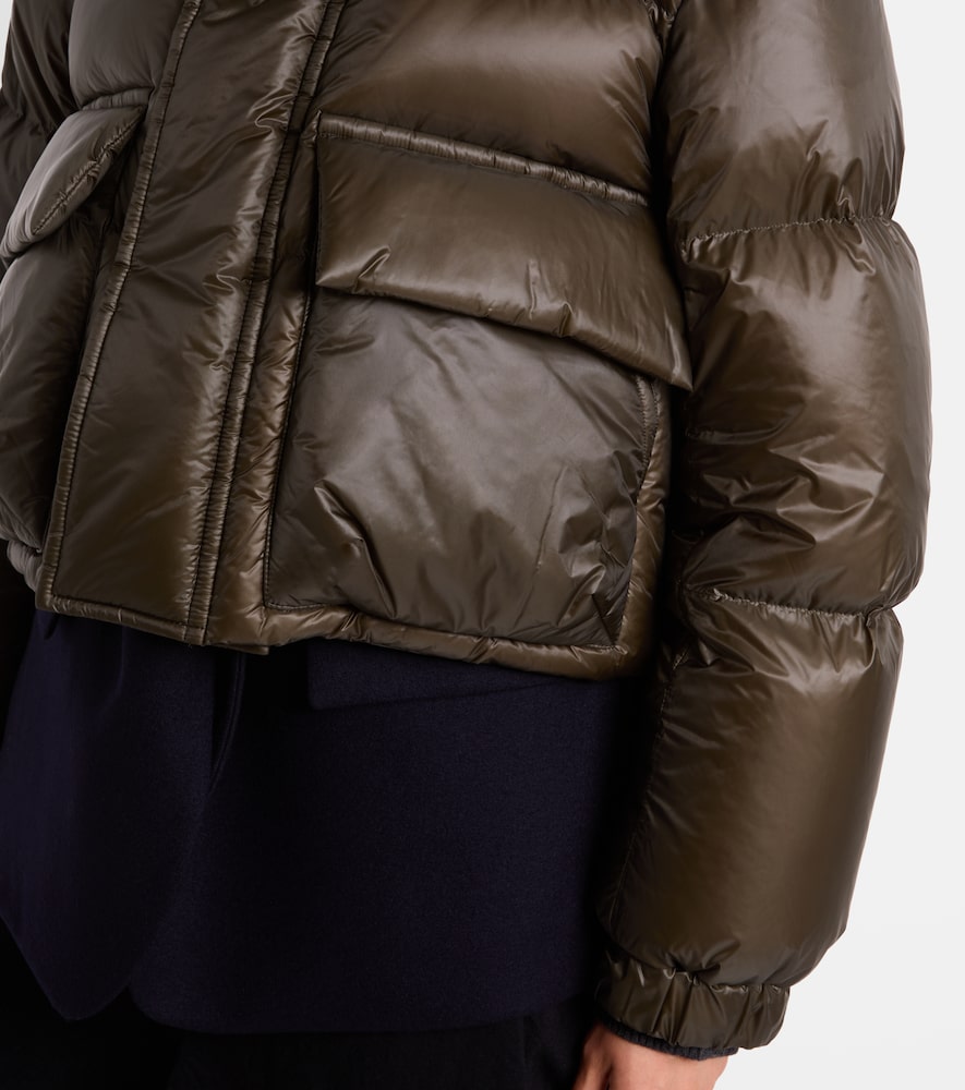 Layered Wool-Trimmed Down Jacket