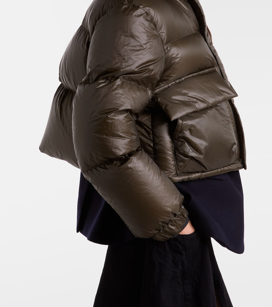 Layered Wool-Trimmed Down Jacket