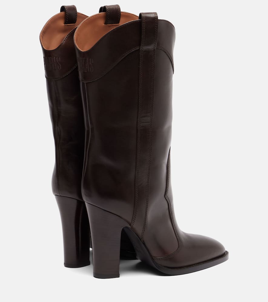 Paris Texas Lavinia 100 Leather Mid-calf Boots In Brown