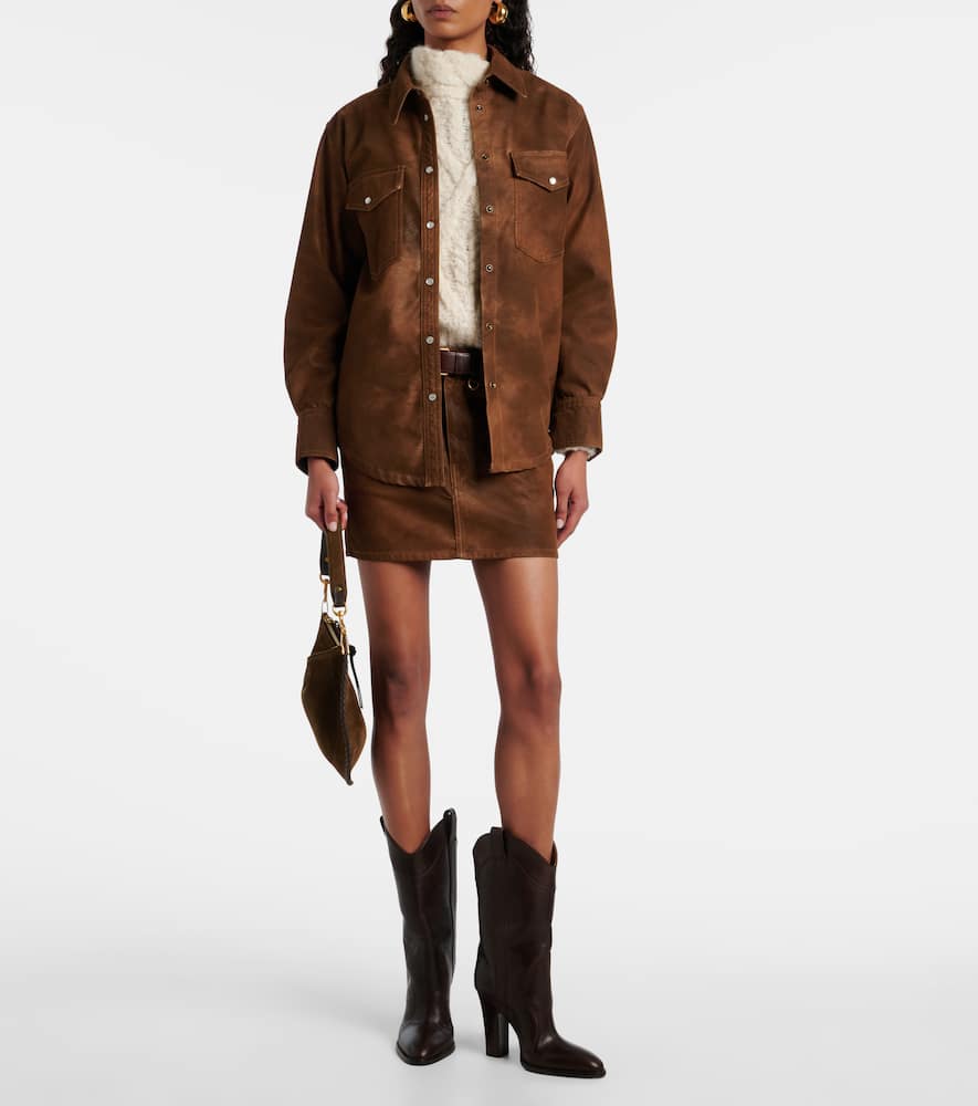 Paris Texas Lavinia 100 Leather Mid-calf Boots In Brown
