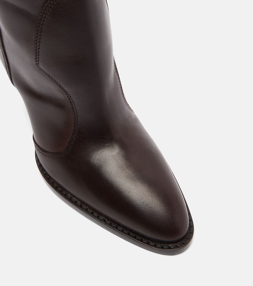 Paris Texas Lavinia 100 Leather Mid-calf Boots In Brown
