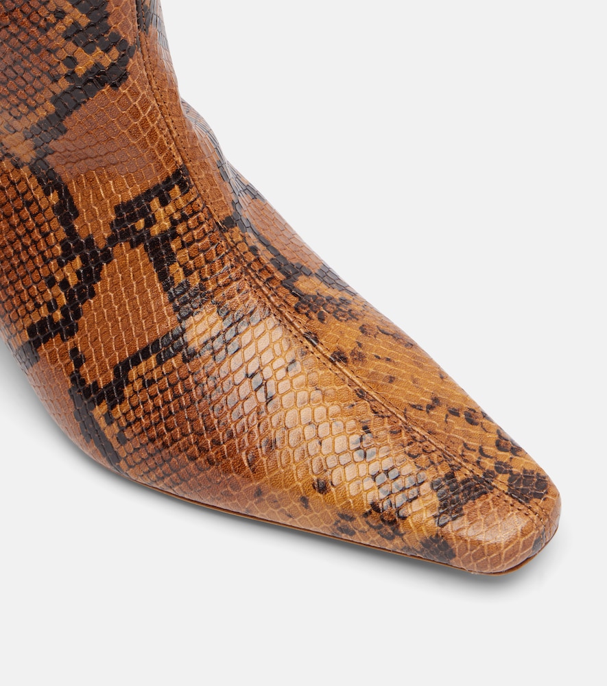  Staud Staud Wally Snake-effect Leather Knee-high Boots 