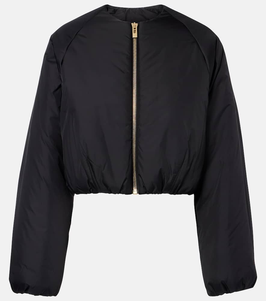Alaïa Puffer Cropped Jacket In Black