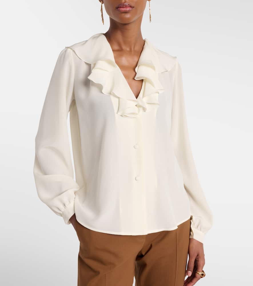 Etro Silk Shirt In White