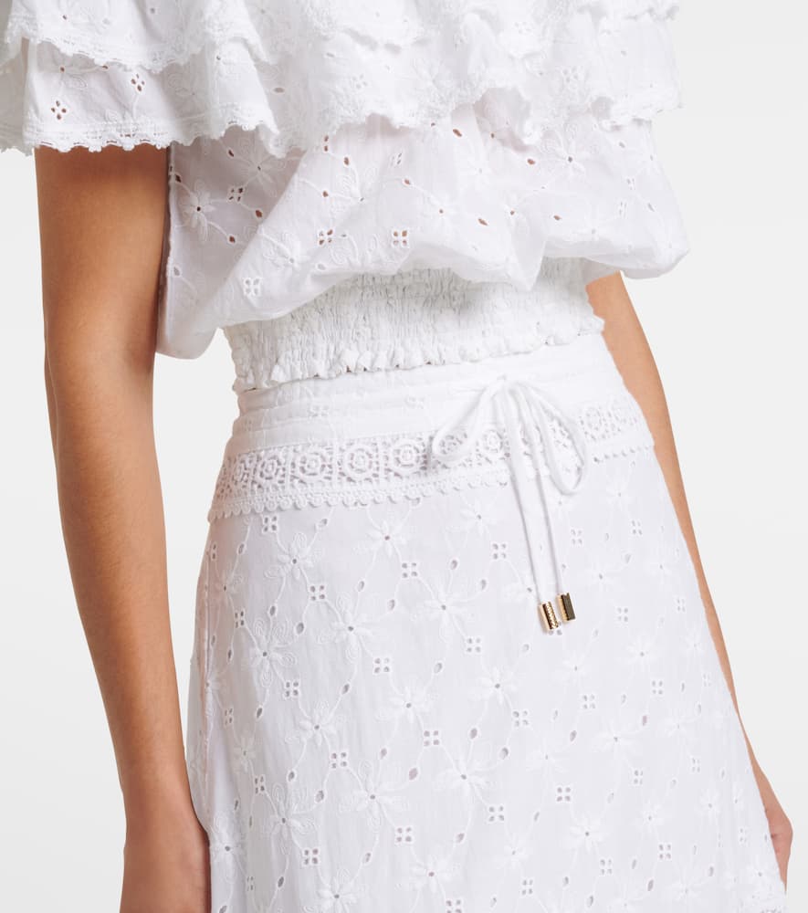Melissa Odabash Alessia Cotton Maxi Skirt In White