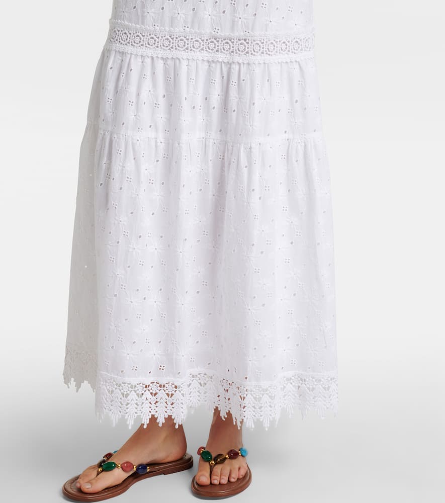 Melissa Odabash Alessia Cotton Maxi Skirt In White