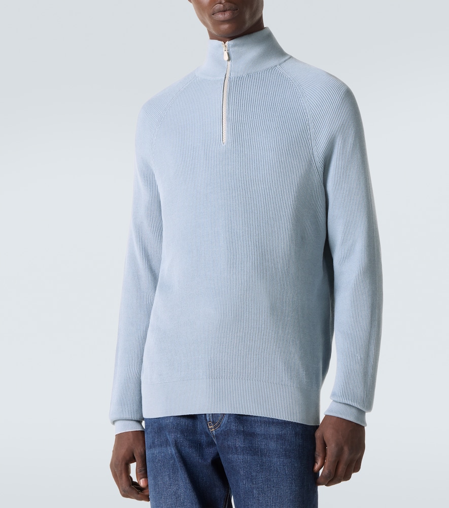  Brunello Cucinelli Brunello Cucinelli Ribbed-knit Cotton Sweater 