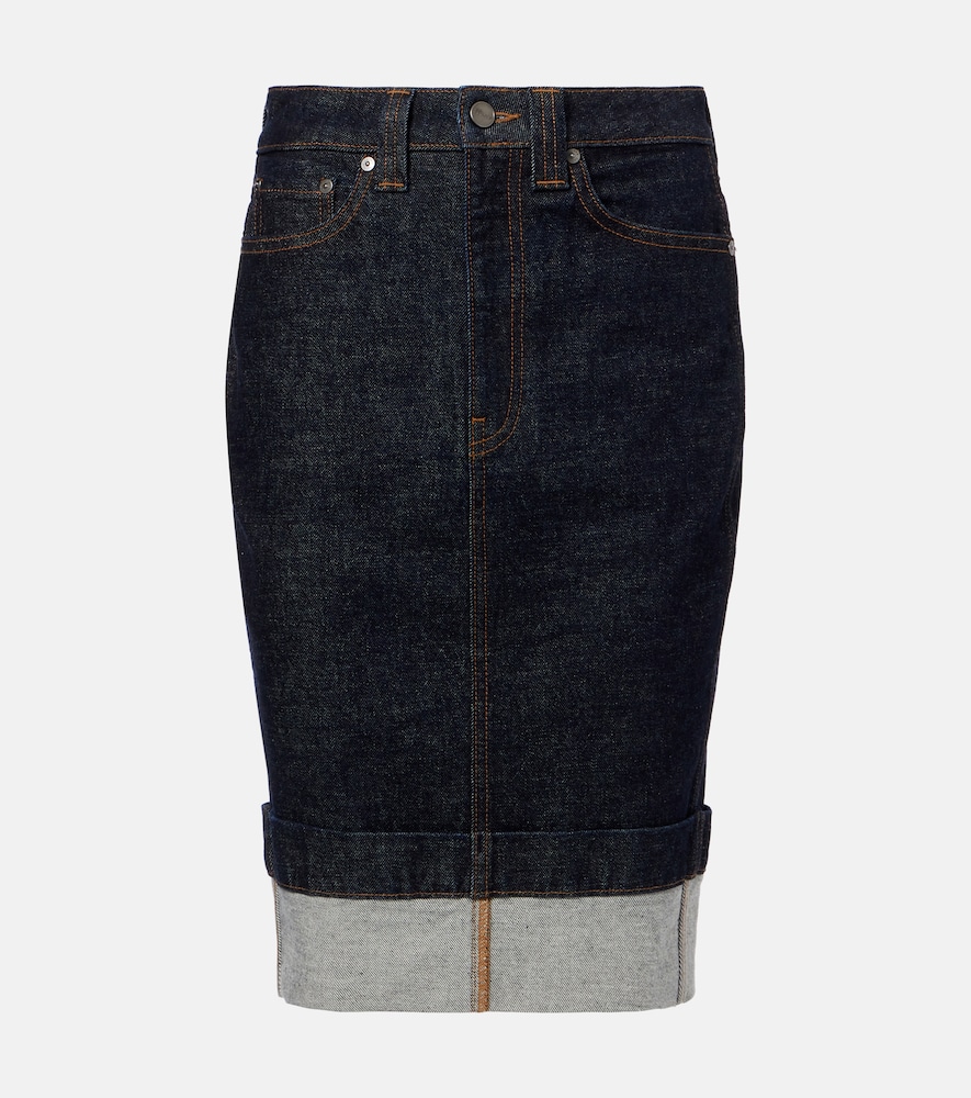 Khaite Kendra denim midi skirt