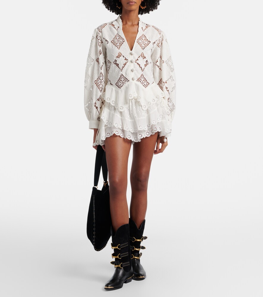  Isabel Marant Isabel Marant Bluse Nina Aus Baumwolle Und Leinen 