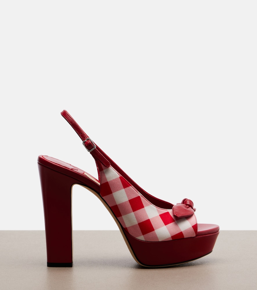  Jimmy Choo Jimmy Choo Ziva Checked Peep-toe Pumps 