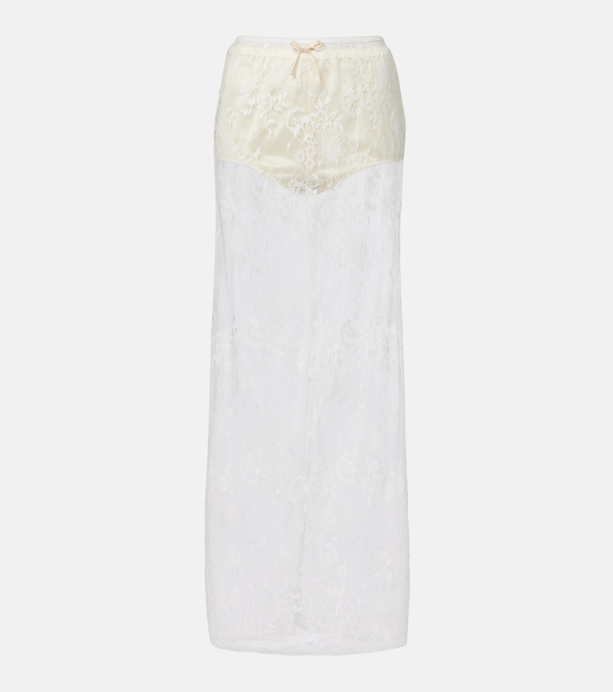 Aya Muse Eteri bow-detail floral lace maxi skirt