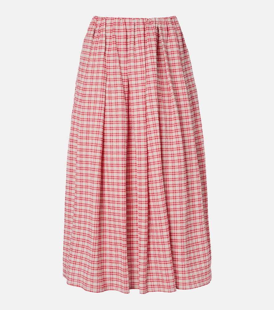Agora Checked Cotton Midi