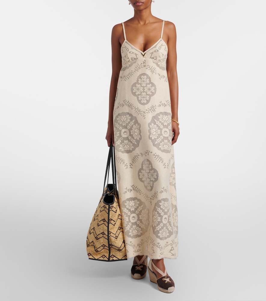 Garavani Vlogo Large Raffia-Effect Tote Bag