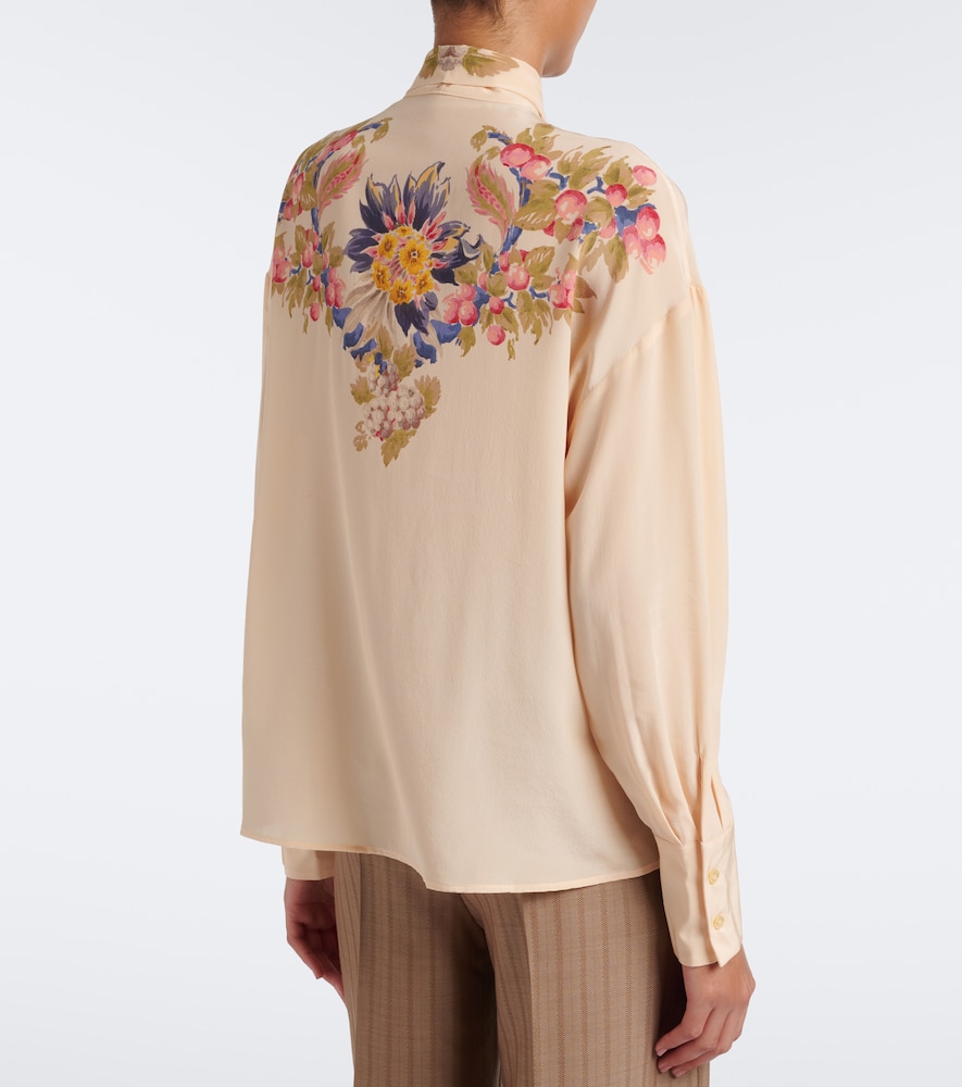Floral Silk Crêpe De Chine Blouse