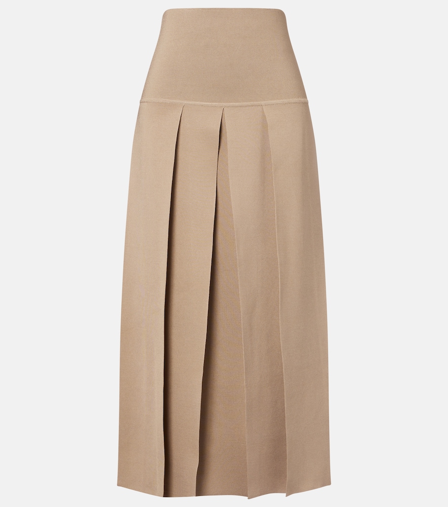 Alaia Women's Beige Pleated Maxi Skirt UK Size 8 - Mytheresa