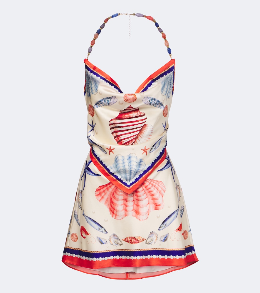 Retrofête Minikleid Creta aus einem Seidengemisch