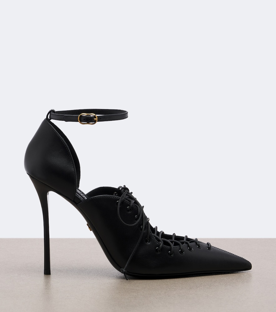 Dolce&Gabbana Leather Lace-Up Pumps