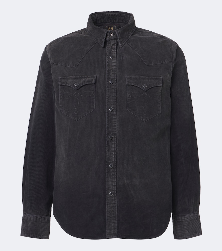 Rrl Cotton Corduroy Shirt In Black