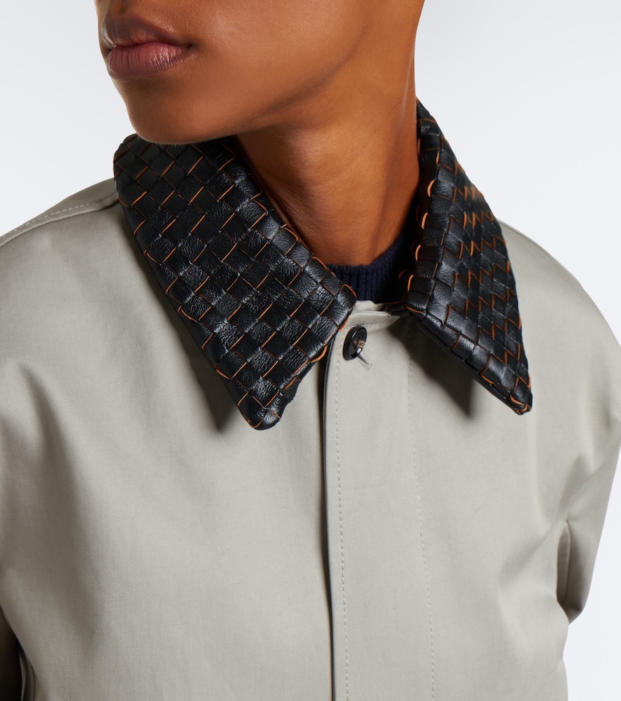 Intrecciato Oversized Cotton Blouson Jacket