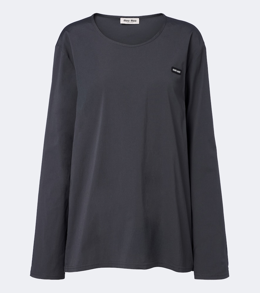 Miu Miu T-shirt en popeline de coton mlang 1180 €