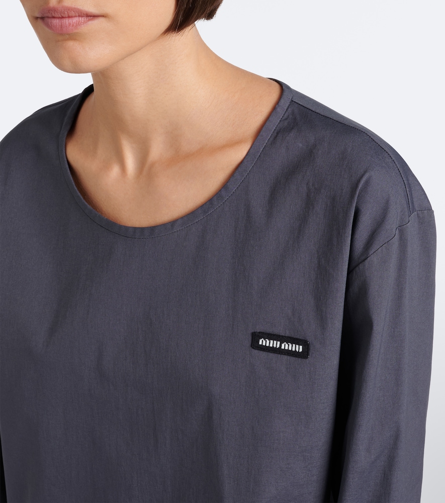 Cotton-Blend Poplin T-Shirt