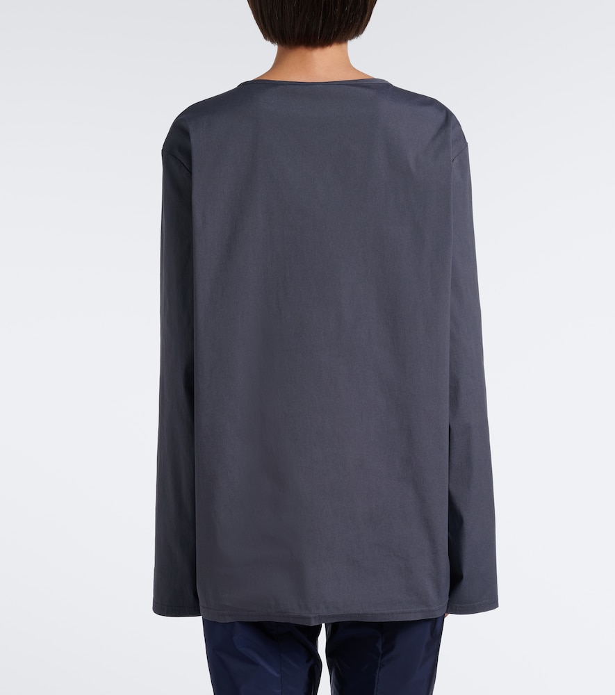 Cotton-Blend Poplin T-Shirt