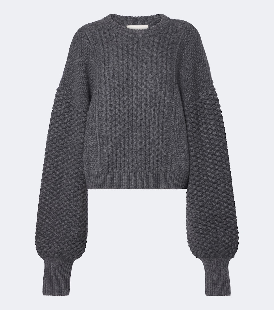 Lisa Yang Clothilde Cable-knit Cashmere Sweater In Gray
