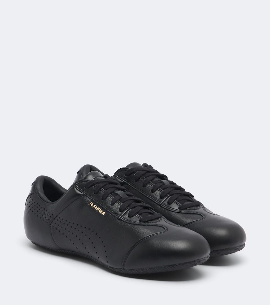 Jil Sander X Puma Speedcat Leather Sneakers In Black